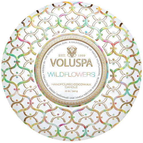 Wildflowers 3 Wick Tin Candle