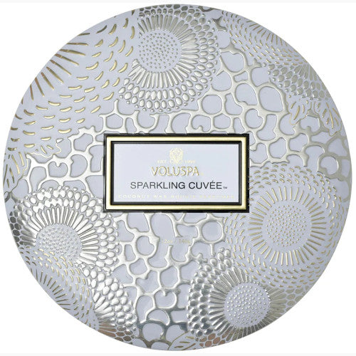 Sparkling Cuvée 3 Wick Tin Candle