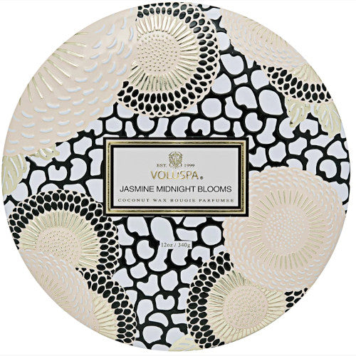 Jasmine Midnight Blooms 3 Wick Tin Candle