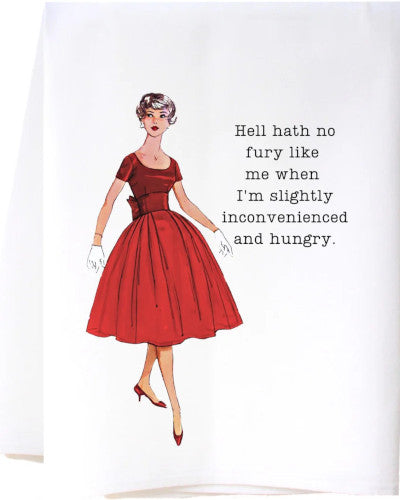 Inconvenienced and Hungry Flour Sack Towel