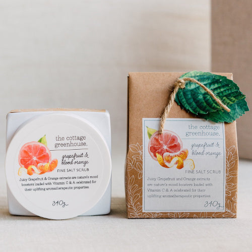 Grapefruit & Blood Orange Fine Salt Scrub 12 oz