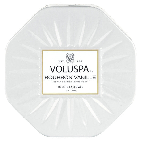 Bourbon Vanille 3 Wick Octagon Tin Candle 12 oz
