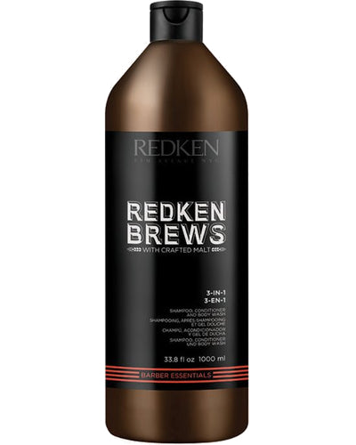 Brews 3-in-1 Shampoo, Conditioner & Body Wash Liter 33.8 oz