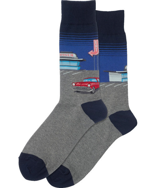Men's Diner Scene Crew Socks