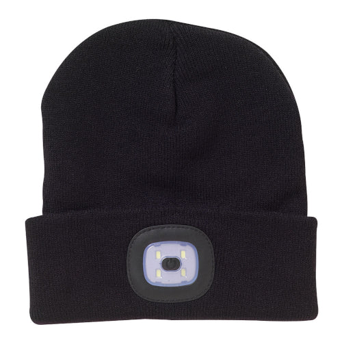Night Scout Rechargeable LED Beanie-Black