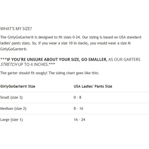 GirlyGoGarter Black Large