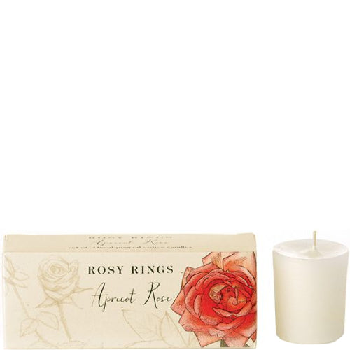 Apricot Rose Set of 3 Hand-Poured Votive Candles
