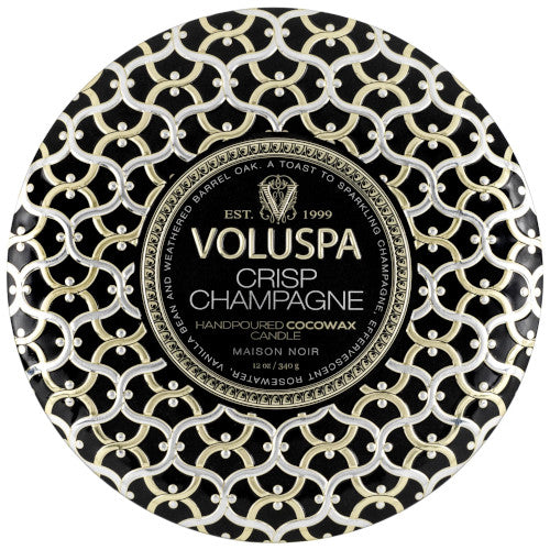 Crisp Champagne 3 Wick Tin Candle 12 oz