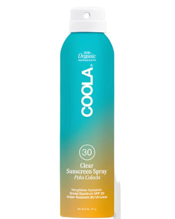 Coola Clear Sunscreen Spray- Pina Colada 6 oz