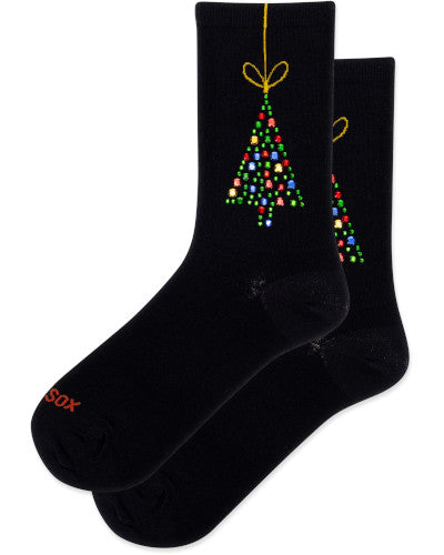 HOTSOX Women's Tree Ornament Crew Sock