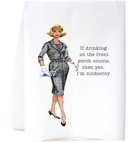 Outdoorsy Flour Sack Towel