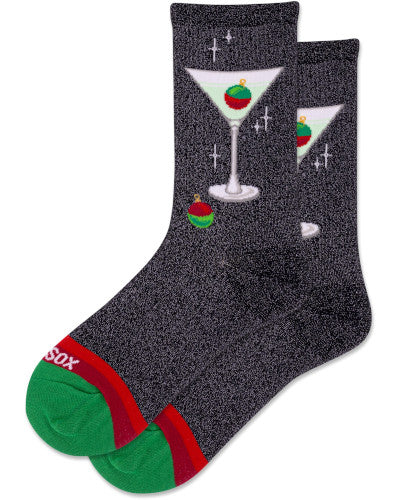 Women's Metallic Martini Crew Socks