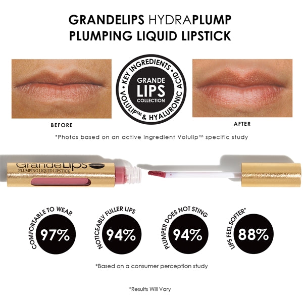 GrandeLIPS HydraPlump Liquid Lipstick Rebel Raisin 0.084 oz