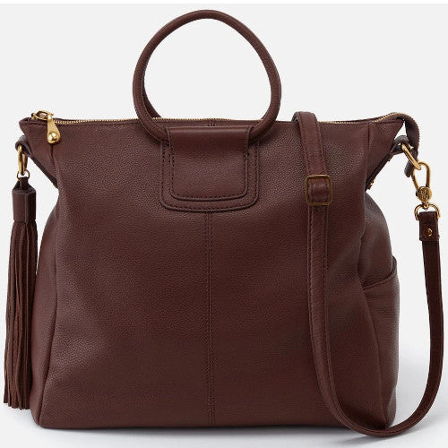 SHEILA Large Satchel- Mahogany