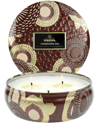 Forbidden Fig 3 Wick Tin Candle 12 oz