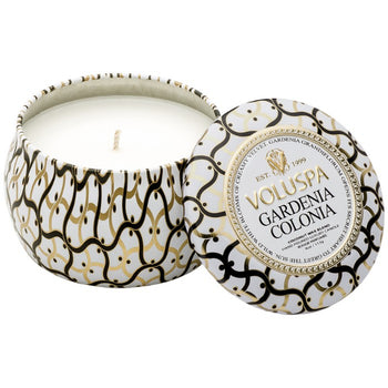 Gardenia Colonia Petite Decorative Tin Candle 4 oz