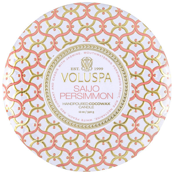 SAIJO PERSIMMON 3 WICK TIN CANDLE