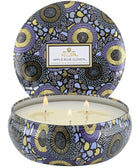 APPLE BLUE CLOVER 3 WICK TIN CANDLE