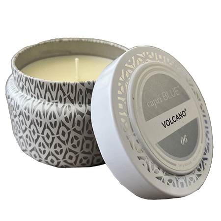 Capri Blue Volcano Travel Tin White 8.5 oz