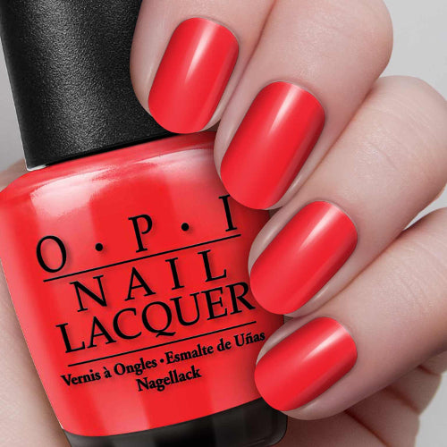 OPI Nail Lacquer, The Thrill of Brazil, Red Nail Polish, 0.5 fl oz