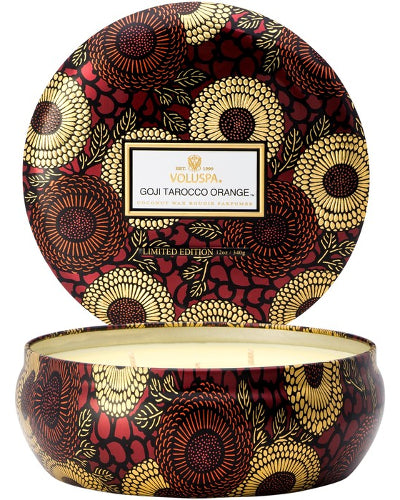 Goji Tarocco Orange 3 Wick Tin Candle