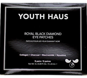 Royal Black Diamond Eye Patches 5ct