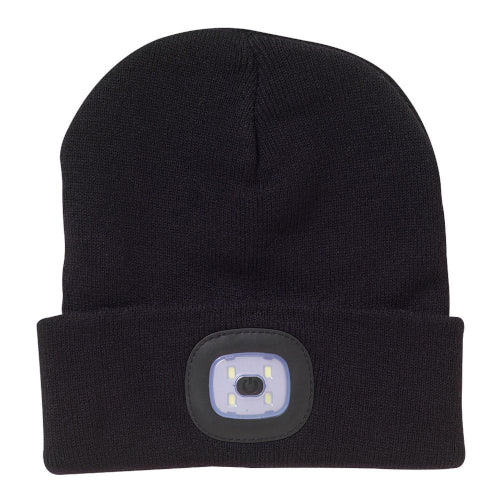 Night Scout Rechargeable LED Beanie-Black 