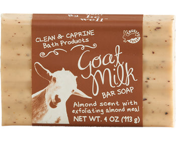 Goat Milk - Almond Scented - Exfoliating Bar Soap 4 oz