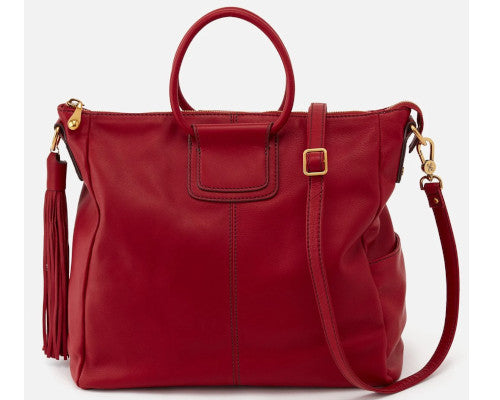 SHEILA Large Satchel- Scarlet