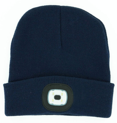 Night Scout Rechargeable LED Beanie-Navy