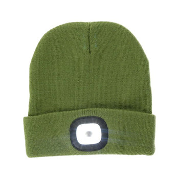 Night Scout Rechargeable LED Beanie-Olive Green